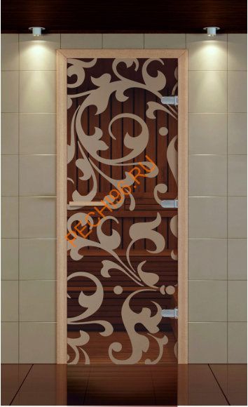 Дверь стеклянная ALDO NEW «Петергоф» коробка бук без порога