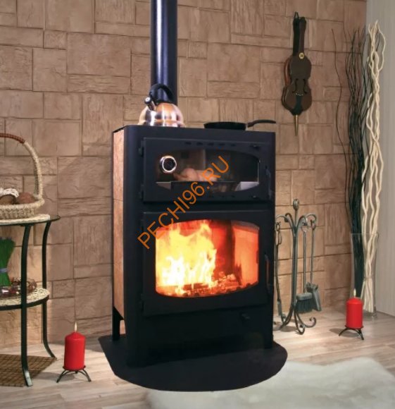 Печь-камин БАВАРИЯ ЭКО с духовкой и плитой Печь-камин БАВАРИЯ ЭКО с духовкой и плитой