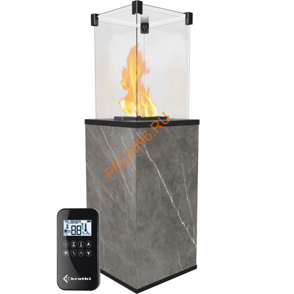 Камин уличный газовый Kratki PATIO/MINI/M/G31/37MBAR/Q/N/P/G, с пультом ДУ