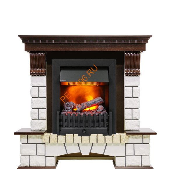 Электрокамин Dimplex Pierre Luxe с очагом Danville Black FB2 темный дуб/ белый