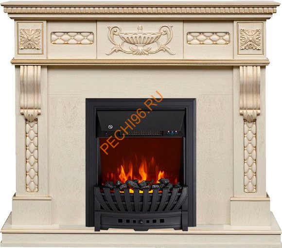 Электрокамин Royal Flame Corsica слоновая кость с патиной с очагом Aspen Электрокамин Royal Flame Corsica слоновая кость с патиной с очагом Aspen