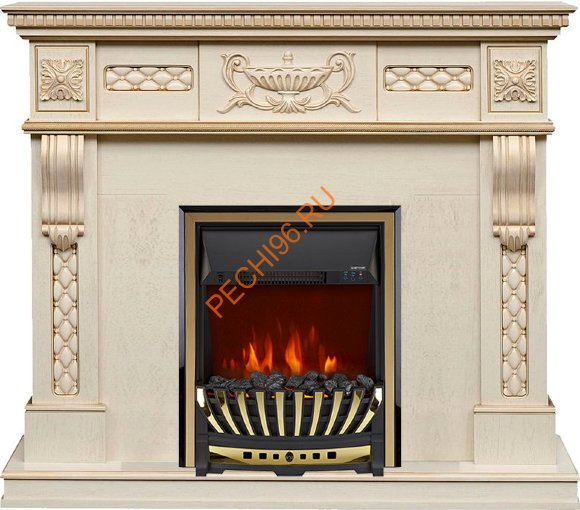 Электрокамин Royal Flame Corsica слоновая кость с патиной с очагом Aspen Электрокамин Royal Flame Corsica слоновая кость с патиной с очагом Aspen
