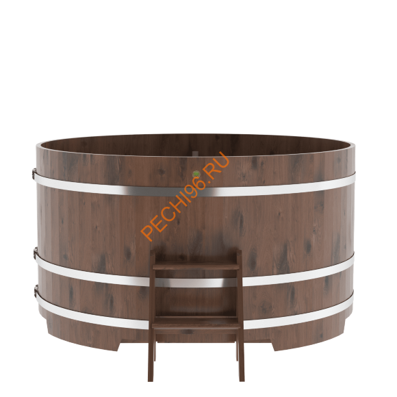Купель для бани BentWood круглая из мореного дуба Рустик, D1,8 м