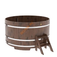 Купель для бани BentWood круглая из мореного дуба Рустик, D1,8 м Купель для бани BentWood круглая из мореного дуба Рустик, D1,8 м