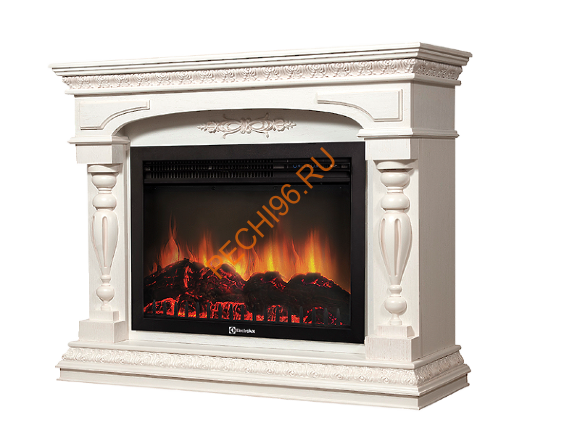 Электрокамин Electrolux EFP/P-3020LS с порталом Firelight Perfetto R, белёный дуб