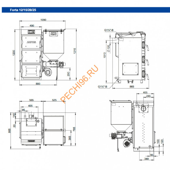 Котел угольный Zota Форта 12