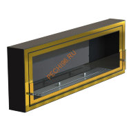 Биокамин Onix 1200 стемалит Арома, стекло тонированное, двойная рамка латунь