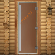 Дверь стеклянная DoorWood «Престиж» PRO, 700х1900мм, бронза матовая