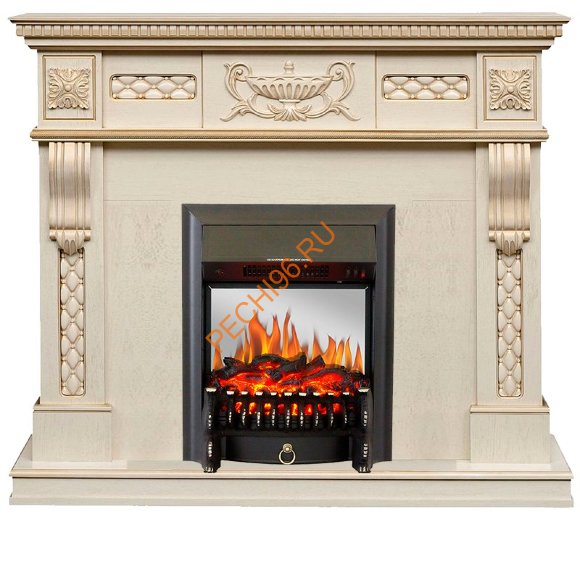 Электрокамин Royal Flame Corsica слоновая кость с патиной с очагом Fobos FX M Электрокамин Royal Flame Corsica слоновая кость с патиной с очагом Fobos FX M