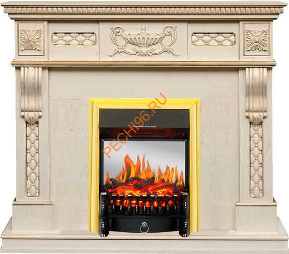Электрокамин Royal Flame Corsica слоновая кость с патиной с очагом Fobos FX M Электрокамин Royal Flame Corsica слоновая кость с патиной с очагом Fobos FX M