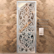 Дверь в хамам стеклянная Арта Элит Арт Джуна, коробка алюминий