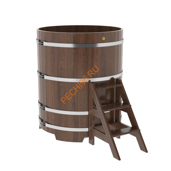 Купель для бани BentWood круглая из мореного дуба Премиум, D1,17м