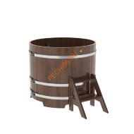 Купель для бани BentWood круглая из мореного дуба Премиум, D1,17м