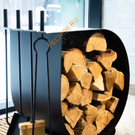Дровница Fire&Wood Alpha, с каминными принадлежностями