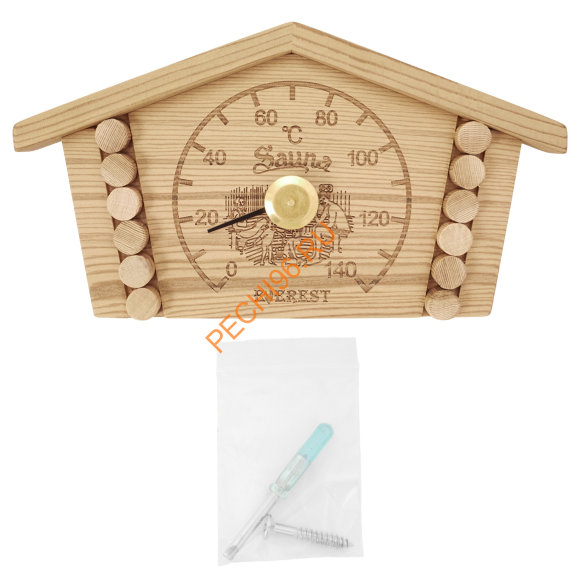 Термометр EVEREST Домик, кедр (TG-36)