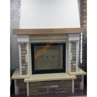 Дровяной камин EdilKamin GIADA с топкой CRISTAL 76 N