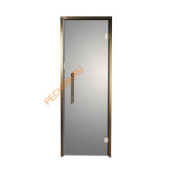 Дверь стеклянная Grandis GS 9х19-G-Н-BR коробка алюминий Brasch