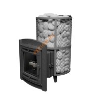 Печь банная Атмосфера L сетка нержавейка, с газовой горелкой