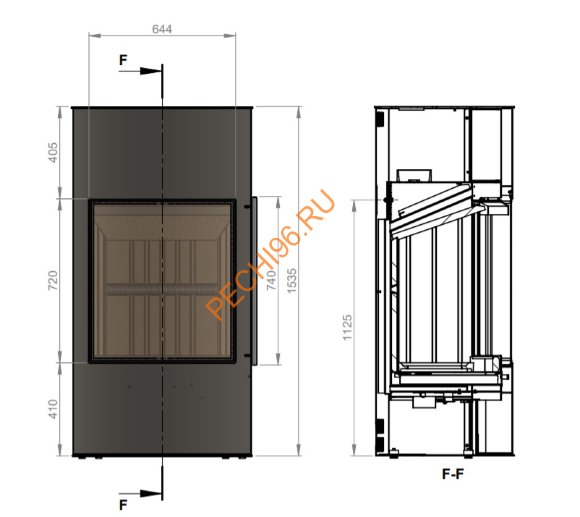 Печь-Камин EMBER Гордана 480 L+ black
