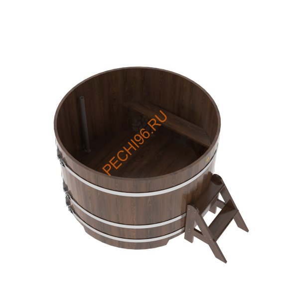 Купель для бани BentWood круглая из мореного дуба Премиум, D1,5 м
