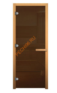 Дверь стеклянная «бронза» коробка 1800х800 мм, осина Дверь стеклянная «бронза» коробка 1800х800 мм, осина