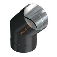 Отвод ВУЛКАН VBR 45° D130 мм, нерж 0.8, черный