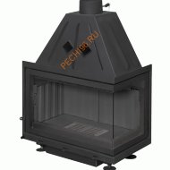 Каминная топка Экокамин Альфа 700 L/RB два стекла черный шамот