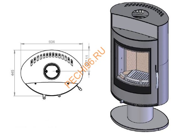 Печь-Камин EMBER Миляна SKI 400 DV