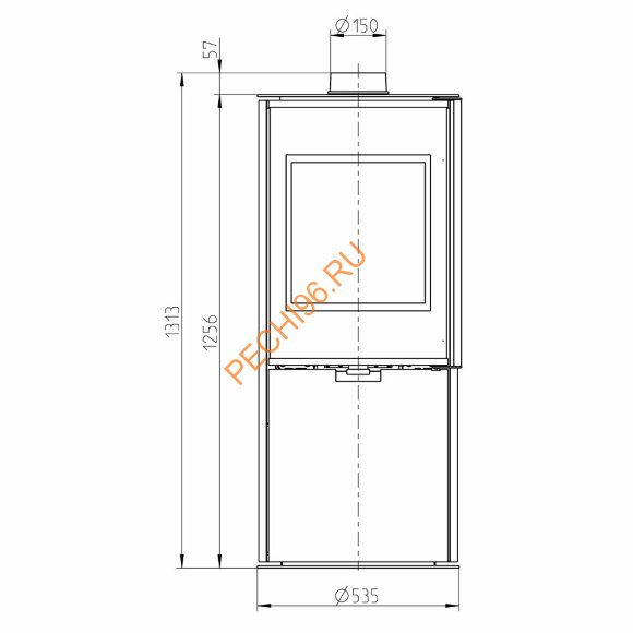 Стальная печь-камин Thorma ZARAGOZA PLUS чёрная Стальная печь-камин Thorma ZARAGOZA PLUS чёрная