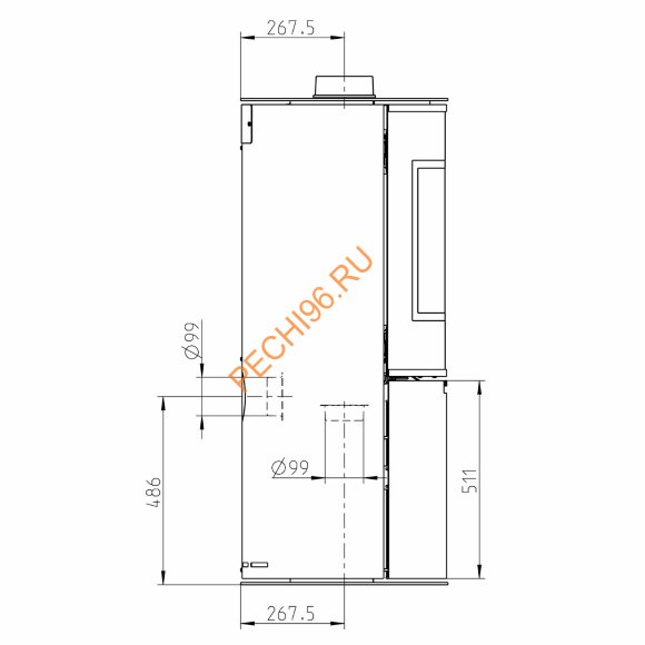 Стальная печь-камин Thorma ZARAGOZA PLUS чёрная Стальная печь-камин Thorma ZARAGOZA PLUS чёрная