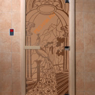 Дверь стеклянная DoorWood «Жар-птица бронза матовая», 2100х800 мм