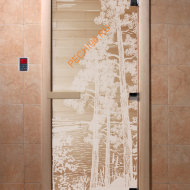 Дверь стеклянная DoorWood «Рассвет прозрачная», 1700х700 мм