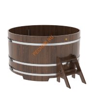 Купель для бани BentWood круглая из мореного дуба Премиум, D1,8 м
