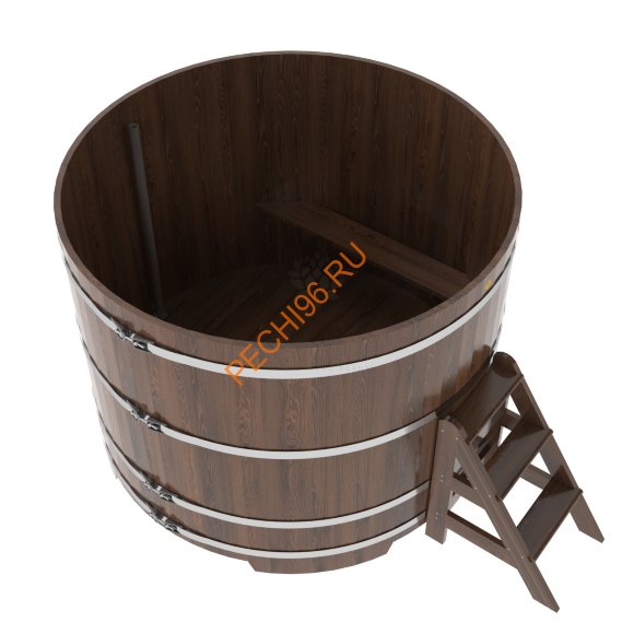 Купель для бани BentWood круглая из мореного дуба Премиум, D1,8 м