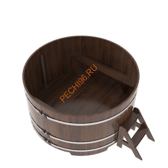 Купель для бани BentWood круглая из мореного дуба Премиум, D1,8 м