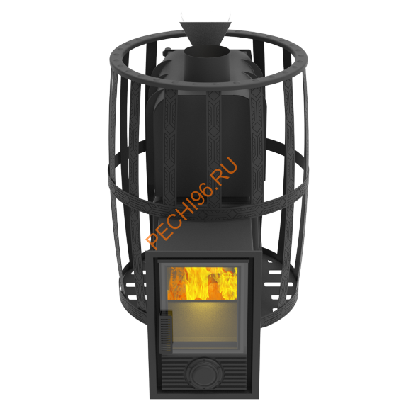 Печь-камин банная Берёзка Воевода 20 Д-2 ЗК, сетка