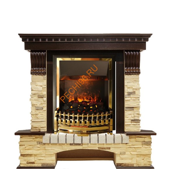 Электрокамин Dimplex Pierre Luxe угловой с очагом Atherton темный дуб/ сланец