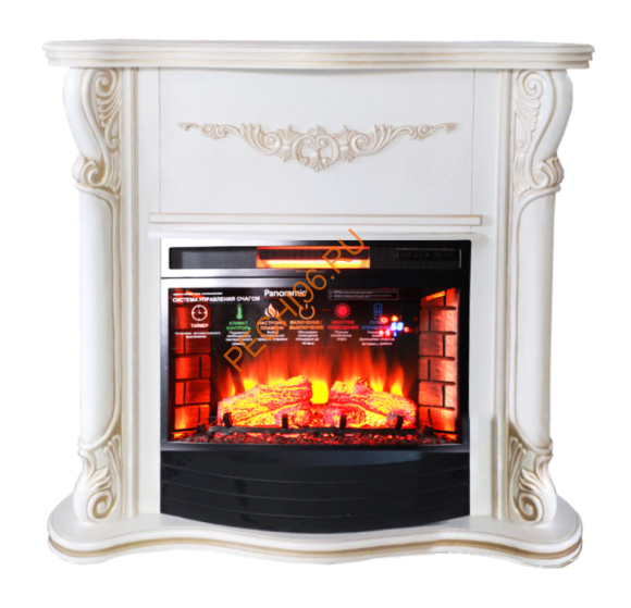 Электрокамин InterFlame Стенвуд с очагом Panoramic 25 LED FX QZ