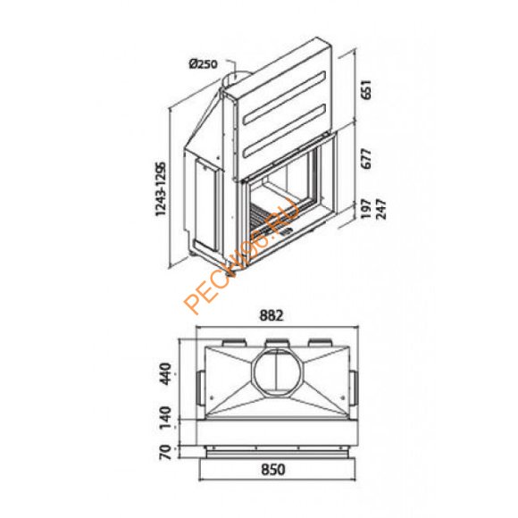 Каминная топка Rocal Calor LL-2060