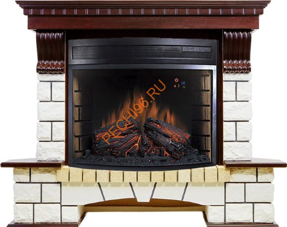 Электрокамин Royal Flame Pierre Luxe темный дуб/белый с очагом Dioramic 28 LED FX Электрокамин Royal Flame Pierre Luxe темный дуб/белый с очагом Dioramic 28 LED FX
