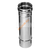 Дымоход Феррум, нержавейка AISI 430-0,8 мм d 130 мм L=0,25 м