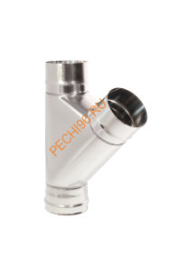 Тройник 45° ТиС Промо, нержавейка AISI 316-0,8 мм, D200 мм