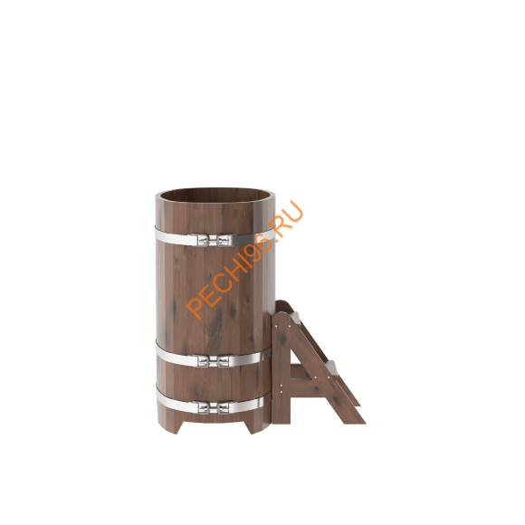 Купель для бани BentWood овальная из мореного дуба Рустик, 0,59х1,06 м