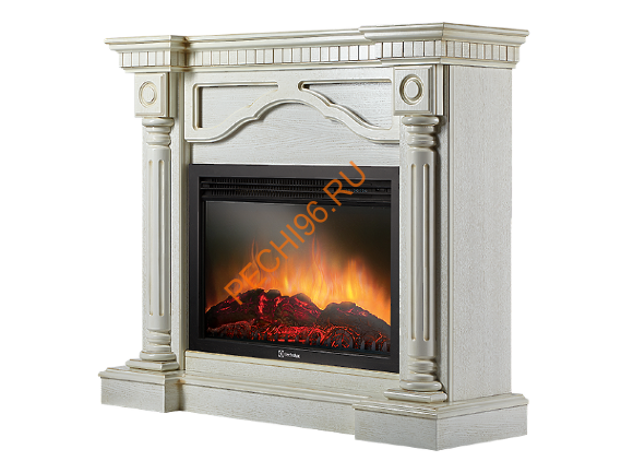 Электрокамин Electrolux Sphere Plus EFP/P-3320RLS с порталом Firelight Rome 30, беленый дуб