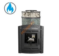 Печь банная Атмосфера L Жадеит ламель+сетка, с горелкой Печь банная Атмосфера L Жадеит ламель+сетка, с горелкой