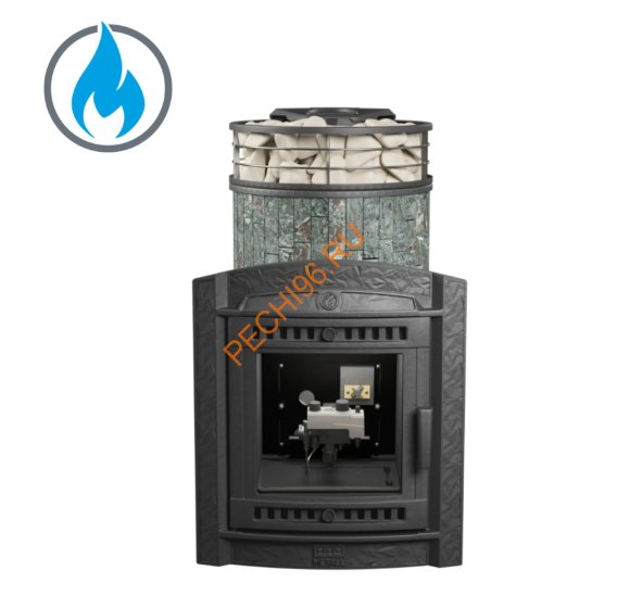 Печь банная Атмосфера L Жадеит ламель+сетка, с горелкой Печь банная Атмосфера L Жадеит ламель+сетка, с горелкой