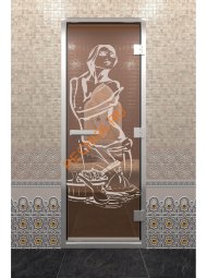 Дверь стеклянная DoorWood Хамам «Искушение» бронза, 2000х800 мм Дверь стеклянная DoorWood Хамам «Искушение» бронза, 2000х800 мм