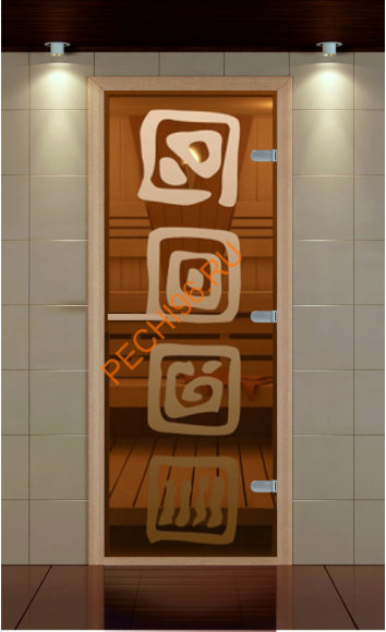 Дверь стеклянная ALDO NEW «Лед» коробка бук с порогом Дверь стеклянная ALDO NEW «Лед» коробка бук с порогом