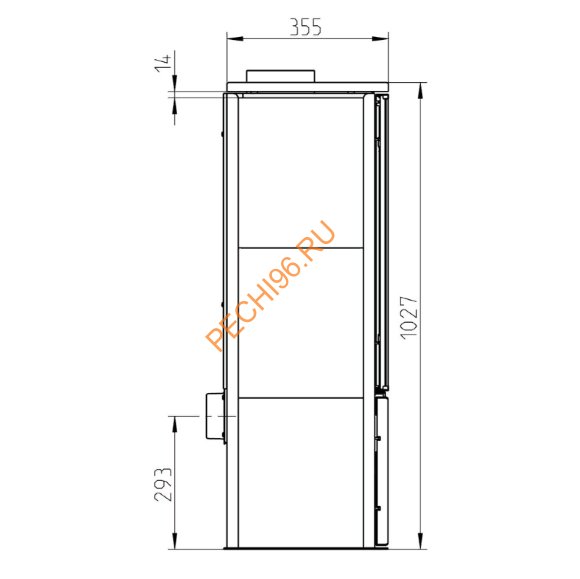 Стальная печь-камин Thorma CREMONA TOP белая керамика Стальная печь-камин Thorma CREMONA TOP белая керамика