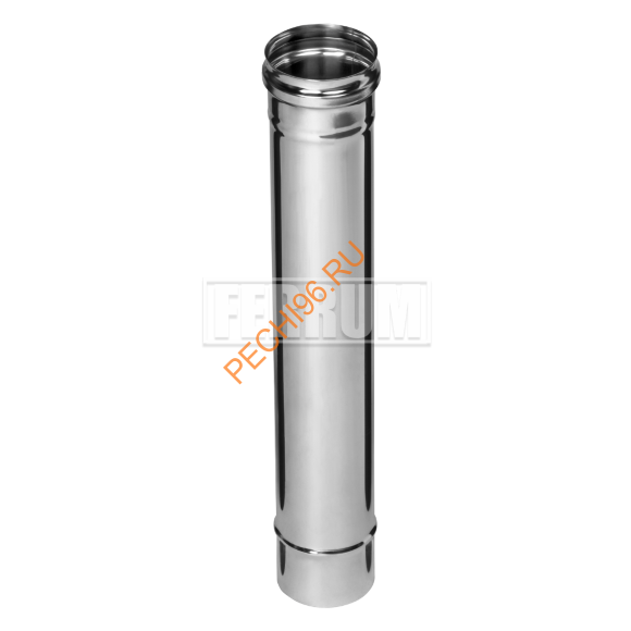 Дымоход Феррум, нержавейка AISI 430-0,8 мм d 130 мм L=0,5 м Дымоход Феррум, нержавейка AISI 430-0,8 мм d 130 мм L=0,5 м